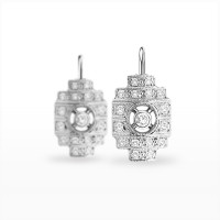 Náušnice s brilianty - Art Deco