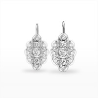 Náušnice s brilianty - Art Deco