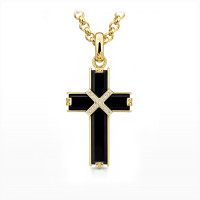 Přívěsek s onyxem a brilianty - Lumi D Přívěsek s onyxem a brilianty - Lumi D