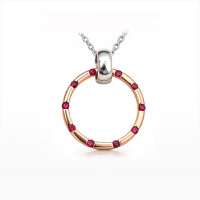 Přívěsek s rubíny - Infinity