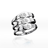Prsten s brilianty - Art Deco