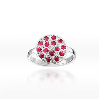 Prsten s rubíny - Orbit Ruby