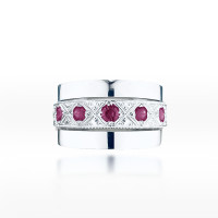 Prsten s rubíny - Carré Ruby